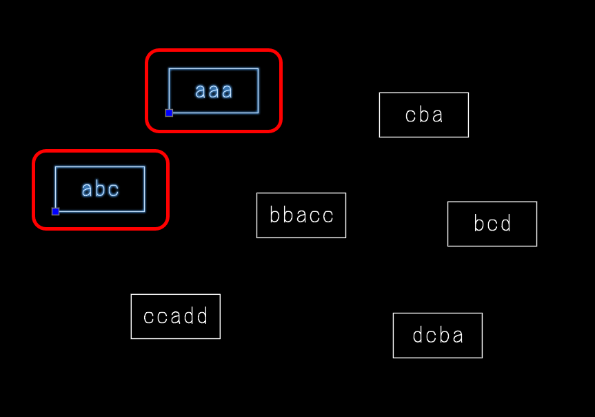 スマート選択［SMARTSELECT］コマンドでブロック名の名前の一部だけを